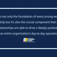 Quote about trust being the foundation for strong relationships and building employee advocacy, driving positive impact.
