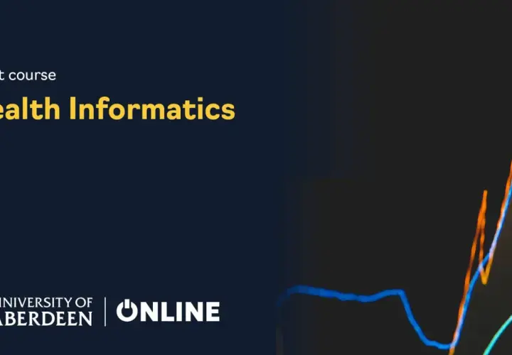 Short course in Health Informatics from University of Aberdeen Online, featuring a graph.