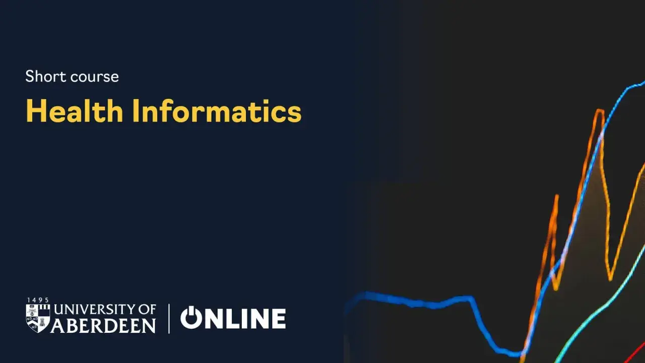 Short course in Health Informatics from University of Aberdeen Online, featuring a graph.